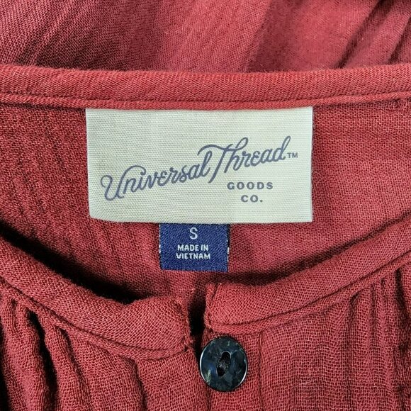 Women's Balloon Long Sleeve Tie-Front Shirtdress | Universal Thread | Small - Picture 7 of 7